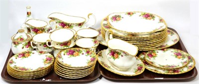 Lot 312 - A part service of Royal Albert Old Country Roses tea and dinner wares, including eight dinner...