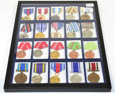 Lot 365 - A collection of twenty International Police medals, including Britain; US; USSR; East Germany;...