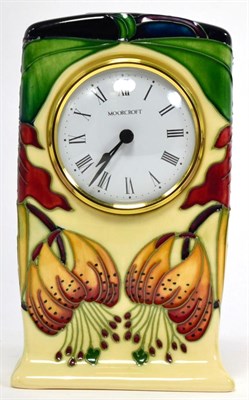 Lot 379 - Moorcroft, Anna pattern clock