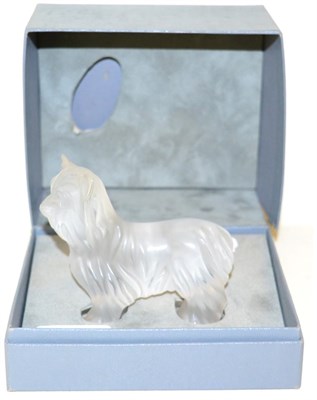 Lot 385 - A Lalique model of a Yorkshire Terrier, Super Boy, standing (boxed)