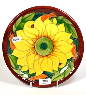 Lot 389 - A modern Moorcroft 'Inca' pattern plate,1994