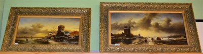 Lot 1025 - Ross Stefan, a pair of winter scenes, oils on board