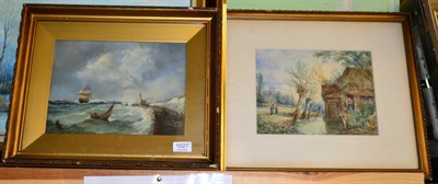 Lot 1027 - Reverend A.G Nicholls (19th century) ";Coming Home";, oil on board, signed; together with a further