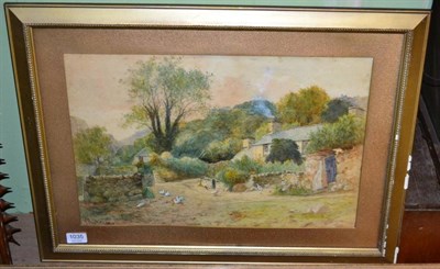 Lot 1035 - Peter Buchanan R.S.A (1860-1911) ";A Country Cottage";, watercolour signed