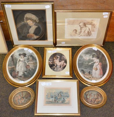 Lot 1052 - Eight various etchings and prints