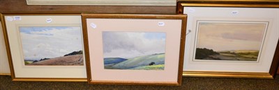 Lot 1056 - Percy Lancaster (1878-1951), three moorland landscapes all watercolours