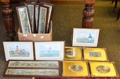 Lot 1061 - A box of hunting related pictures and prints