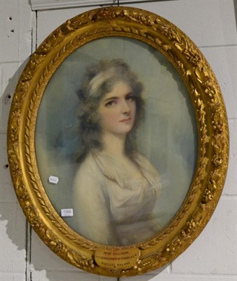 Lot 1066 - English school, 19th century, portrait of Miss Ellison, Godmother to Charles, Viscount Halifax, oil