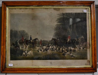 Lot 1068 - A 19th century hand coloured engraving ";The Meet at Blagdon";, after a painting by J.W snow,...