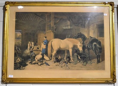 Lot 1070 - A 19th century coloured engraving, 'A Glimpse of an English Homestead', after a painting by J.F...