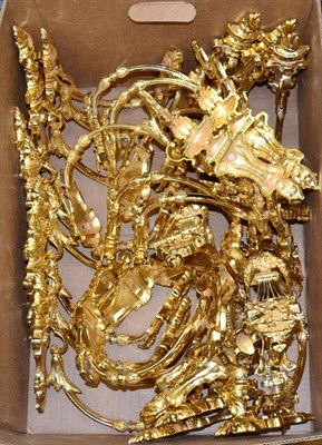 Lot 1109 - A quantity of gilt metal curtain tie backs