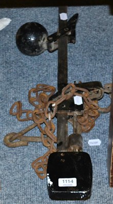 Lot 1114 - A set of iron meat scales circa 1900