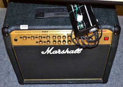 Lot 1139 - Marshall AVT2000 signal input amplifier speaker with pedal