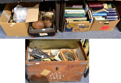 Lot 1141 - A group of hat and wig stands, gardening and other reference books, light fittings etc (5)