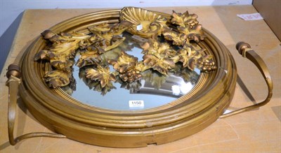 Lot 1150 - A 19th century giltwood convex mirror