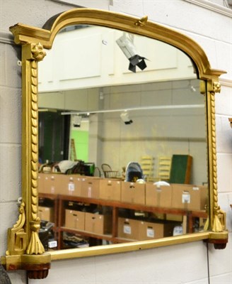 Lot 1164 - A large gilt framed overmantle mirror