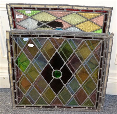 Lot 1170 - Three pieces of leaded glass