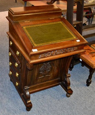 Lot 1185 - A mahogany Davenport