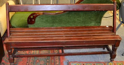 Lot 1196 - A Victorian bench with adjustable back rail