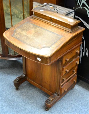 Lot 1236 - A 19th century inlaid Davenport