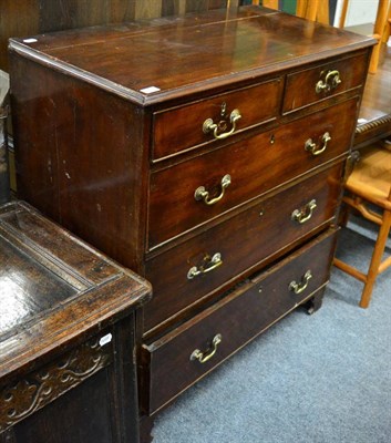 Lot 1238 - A 19th century mahogany four height chest of drawers