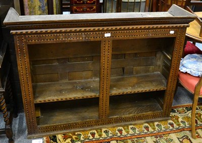 Lot 1243 - A 19th century boldly inlaid oak bookcase