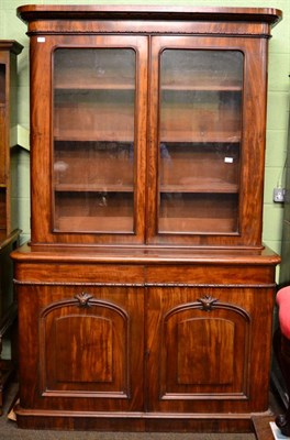 Lot 1281 - A Victorian mahogany bookcase cabinet