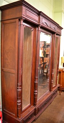 Lot 1286 - A French mirrored door armoire