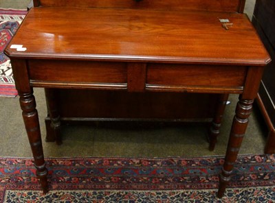 Lot 1295 - A 19th century mahogany side table