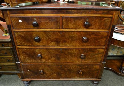 Lot 1303 - A Victorian mahogany four height chest of drawers