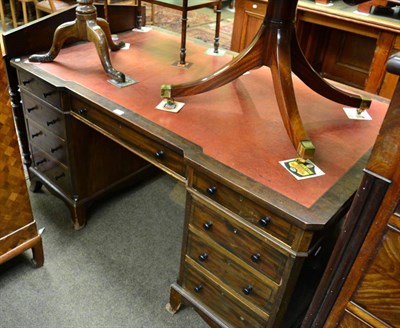 Lot 1304 - A mahogany pedestal desk