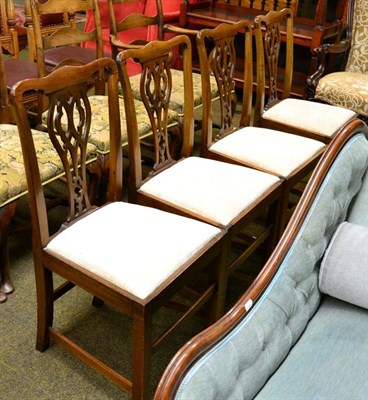 Lot 1335 - A set of four mahogany dining chairs