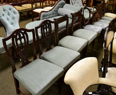 Lot 1337 - Nine various 19th century and later chairs all with matching seats