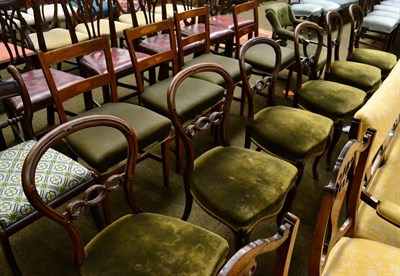 Lot 1342 - A set of six Victorian mahogany balloon back dining chairs