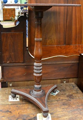 Lot 1363 - A 19th century mahogany occasional table on turned supports and triform base