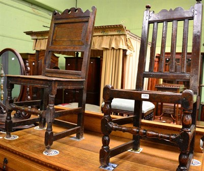 Lot 1368 - Two 18th century chairs