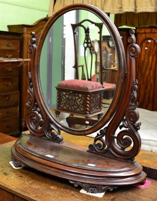 Lot 1372 - A Victorian mahogany toilet mirror