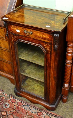 Lot 1385 - A 19th century French inlaid rosewood pier cabinet