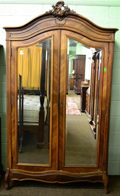 Lot 1389 - A French mirrored armoire