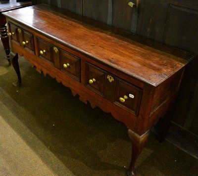 Lot 1400 - An 18th century oak dresser base