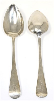 Lot 10 - ~ Pair of silver serving spoons