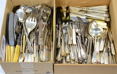 Lot 22 - ~ A large quantity of assorted silver plated cutlery