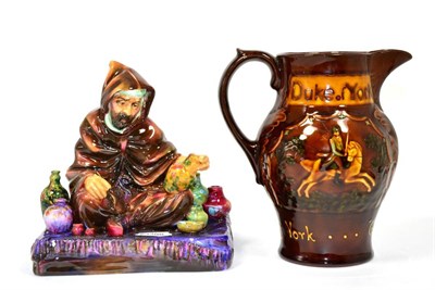 Lot 28 - ~ A Royal Doulton figural group 'The Potter' HN1493; together with a Royal Doulton jug 'The...