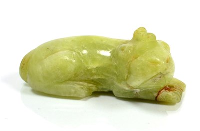 Lot 89 - A jade netsuke of a mythical creature