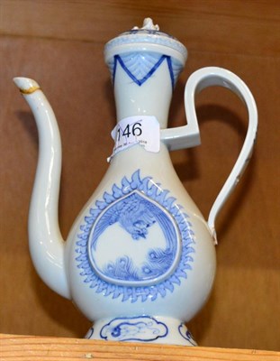 Lot 146 - A Chinese blue and white ewer