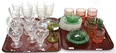 Lot 152 - ~ A quantity of assorted glassware including wine glasses, fruit dishes etc