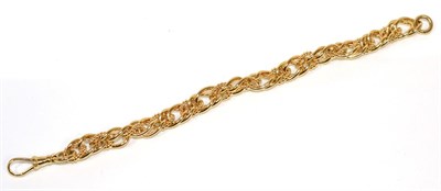Lot 177 - A 9 carat gold fancy link bracelet, length 19cm