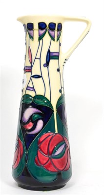 Lot 215 - A Moorcroft Tribute to Charles Rennie Mackintosh ewer by Rachel Bishop, 24cm