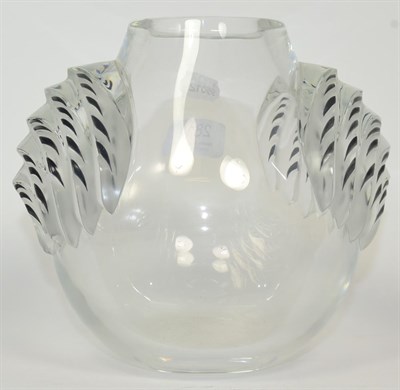 Lot 281 - A modern Lalique frosted glass vase, boxed