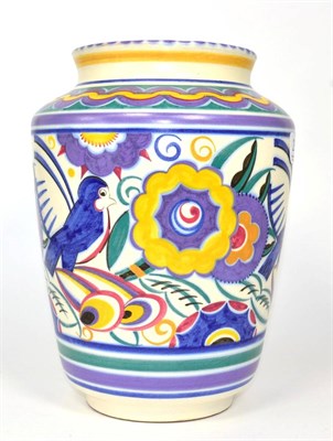 Lot 283 - A Poole Pottery Carter, Stabler & Adams 970/SZ vase, circa 1930s, red earthenware, pattern designed